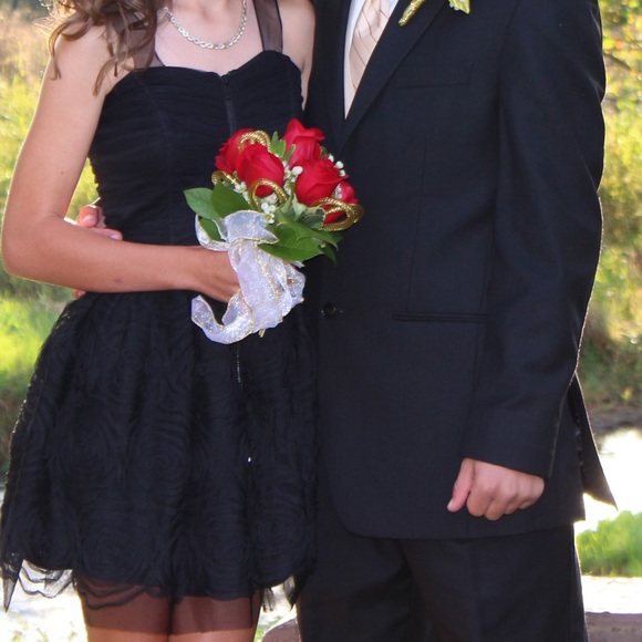 Betsy & Adam Black Homecoming Formal  Prom Dress - Picture 2 of 5